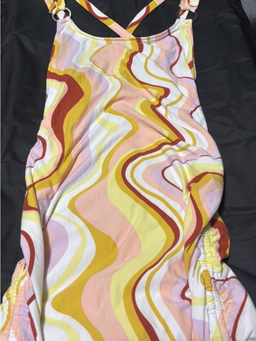 No Boundaries Pastel Swirl Strappy Tank Top